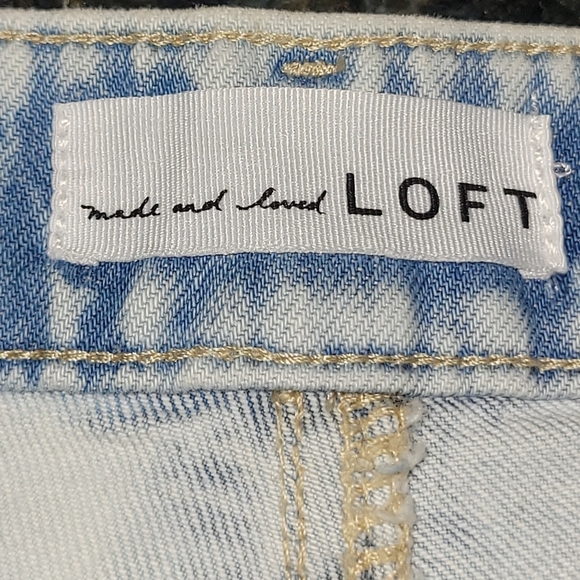 NWT 16/33 LOFT Curvy High Waist Kick Crop Lightwash Denim Jean - Picture 6 of 6